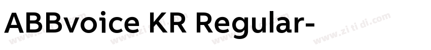 ABBvoice KR Regular字体转换